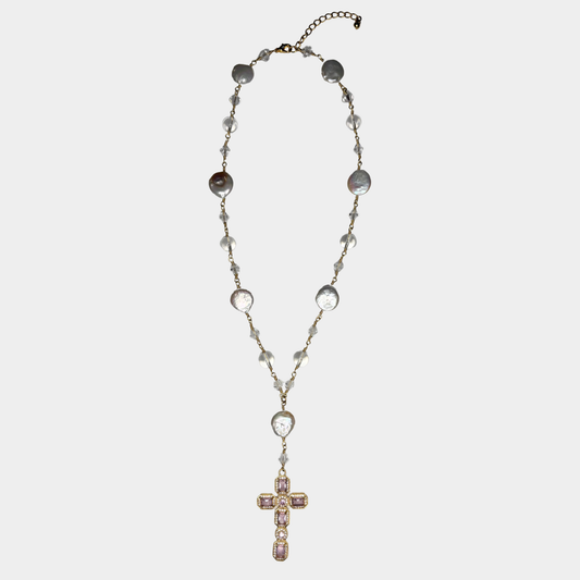 La Cruz Rosa Necklace